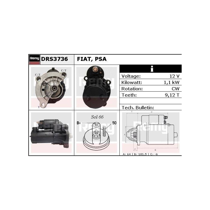 DEMARREUR - REMY REMANUFACTURED - C