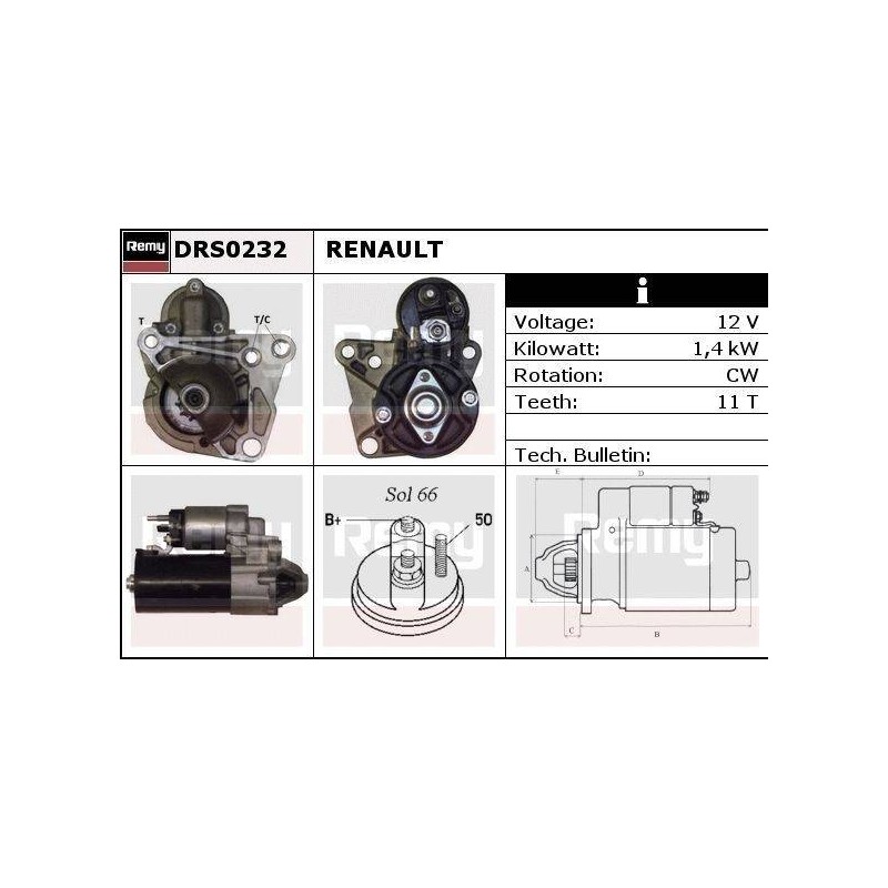 DEMARREUR - REMY REMANUFACTURED - R