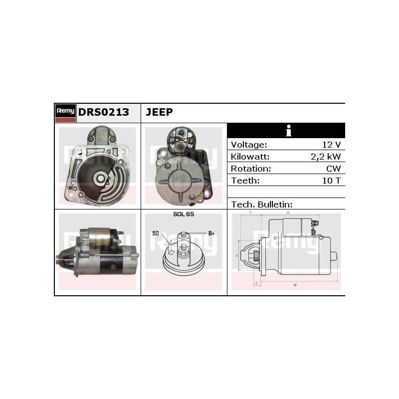 DEMARREUR - REMY REMANUFACTURED - J