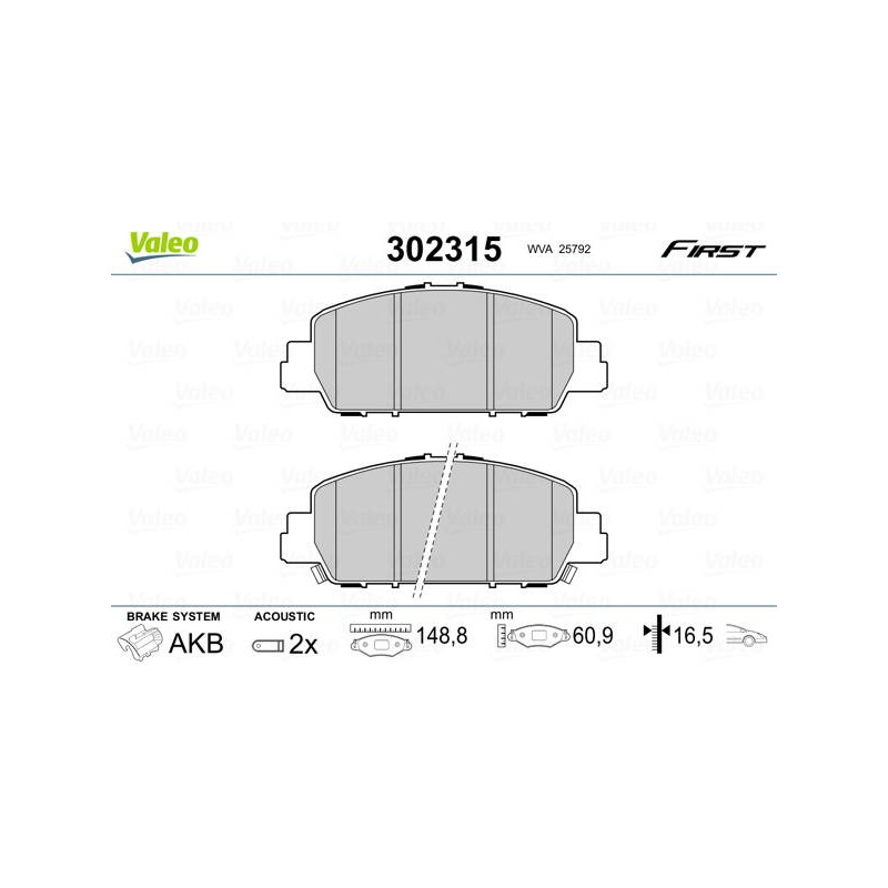 PLAQ FREIN FIRST HONDA HR-V II 07.1