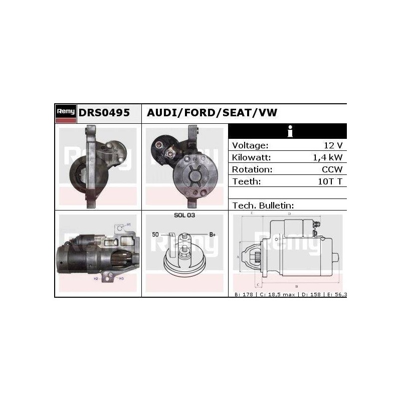 DEMARREUR - REMY REMANUFACTURED - A