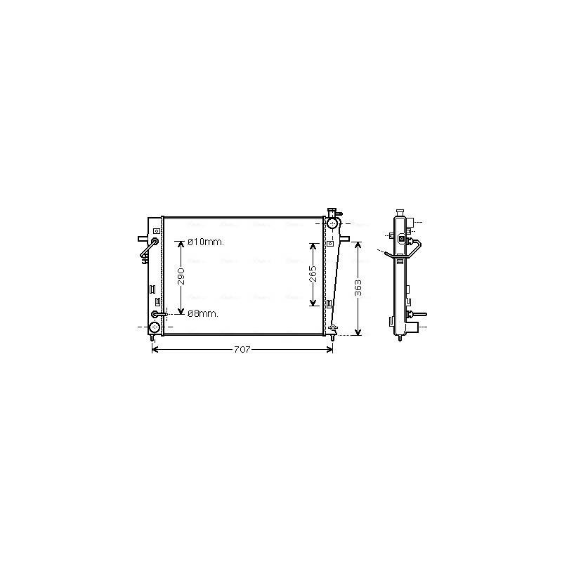 RAD EAU-VL/VUL- HYUNDAI- PRE