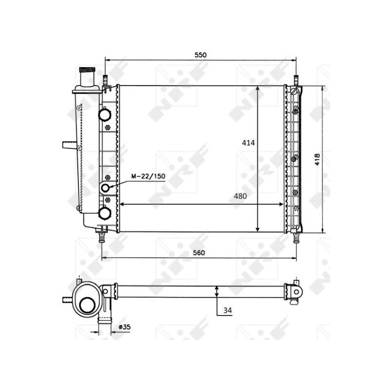 RAD FIAT BRAVO 1.6 95- RADIATORS AL