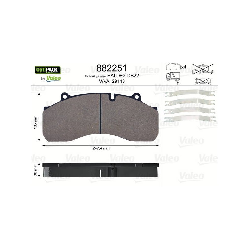 PLAQUETTES OPTIPACK SAF - HALDEX DB
