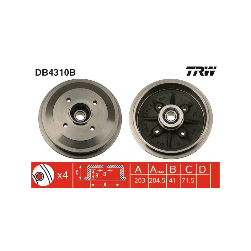 TAMBOUR DE FREIN + ROUL.