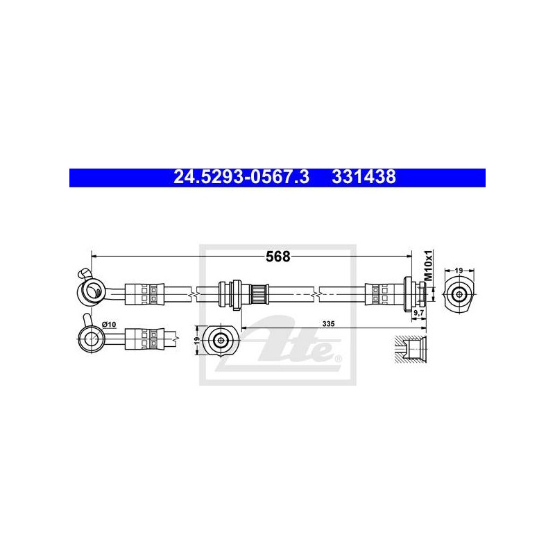 FLEXIBLE DE FREIN / EMBRAYAGE