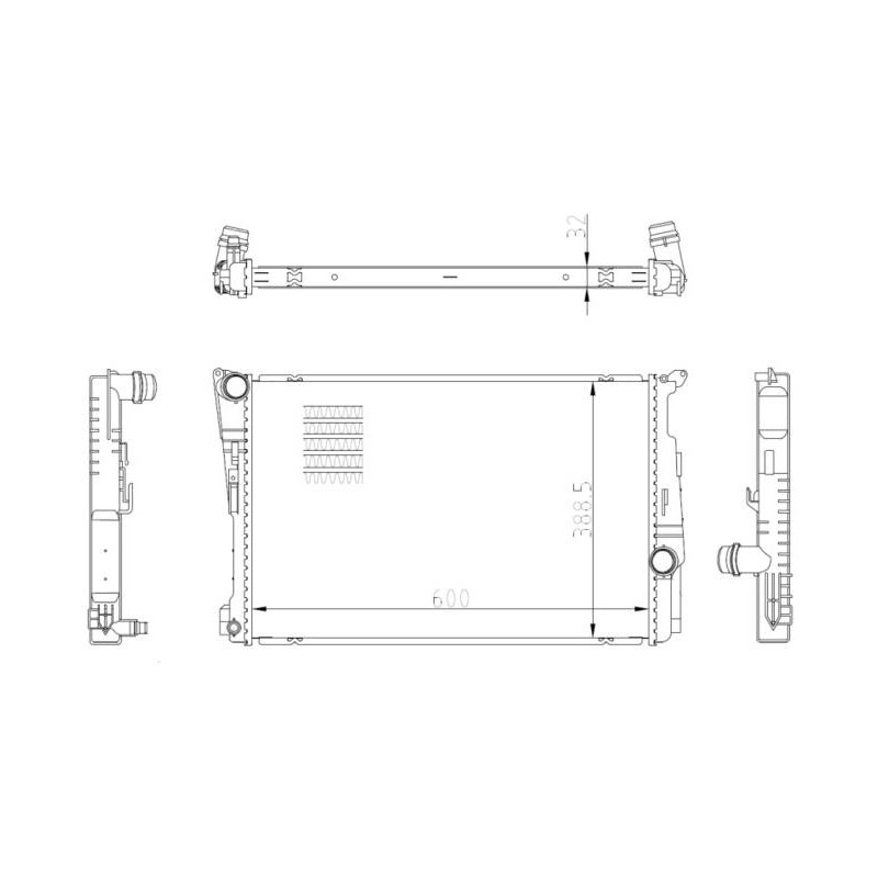 RAD BMW X3 2.0D 11- RADIATORS ALU B