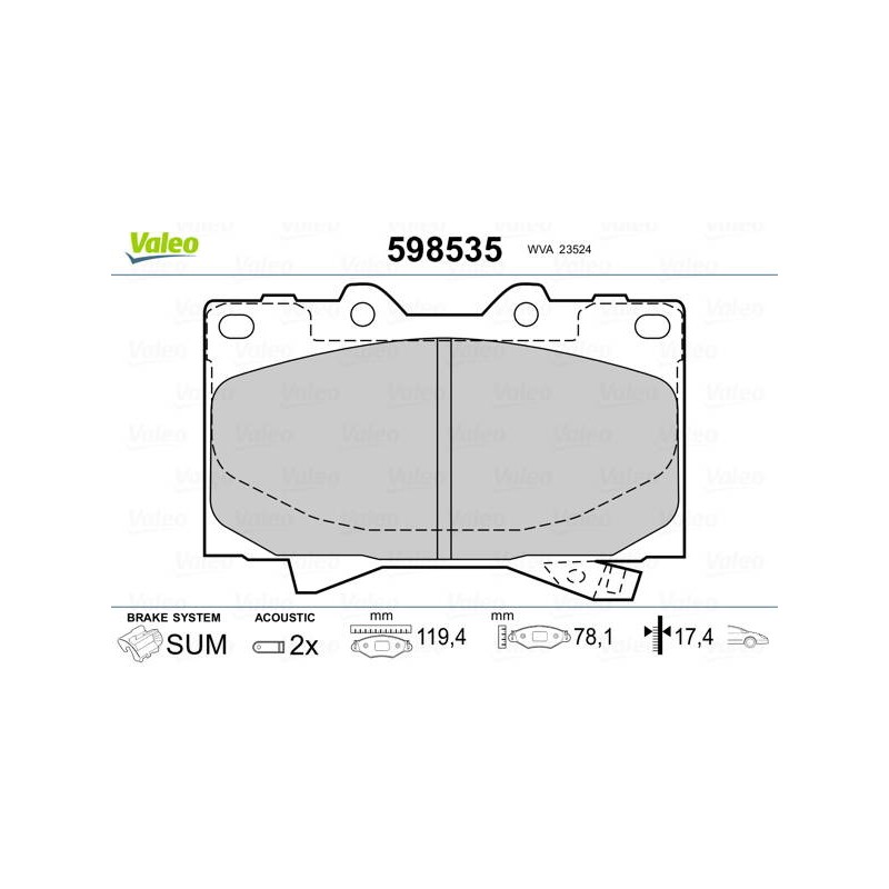 PLAQ FREIN TOYOTA LAND CRUISER
