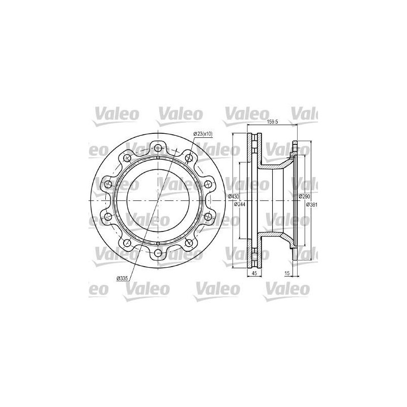 DISQUE FREIN X1 BPW H-ECOMAX SB7 AR