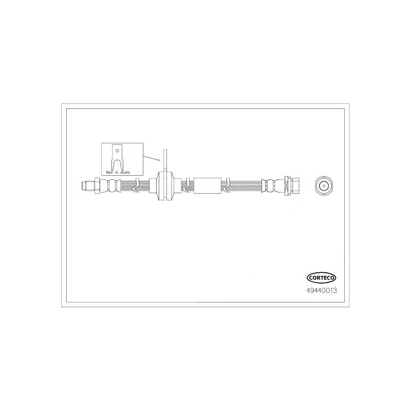 FLEXIBLE DE FREIN FORD 460/485X3
