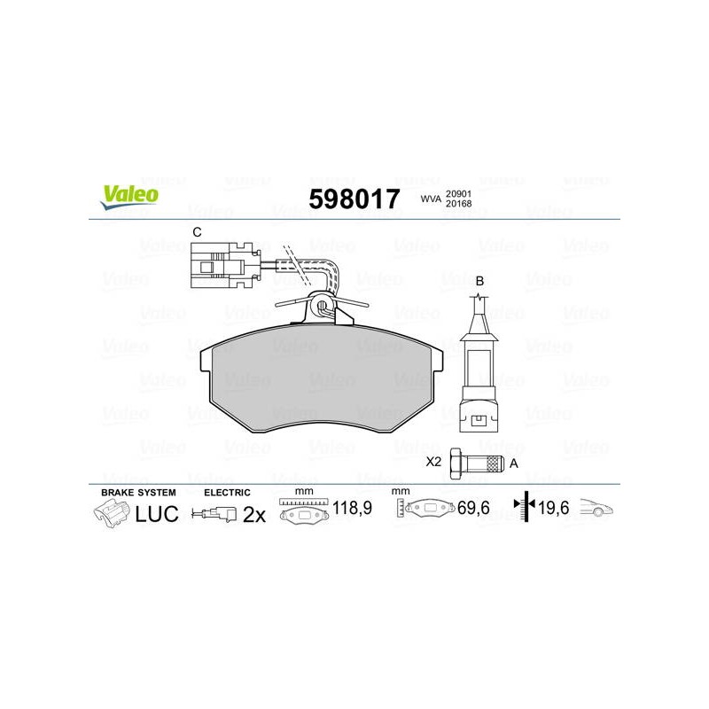 PLAQ FREIN AUDI 80. 90. 100. A4