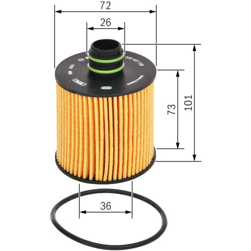 P7108 FILTRE HUILE FIAT