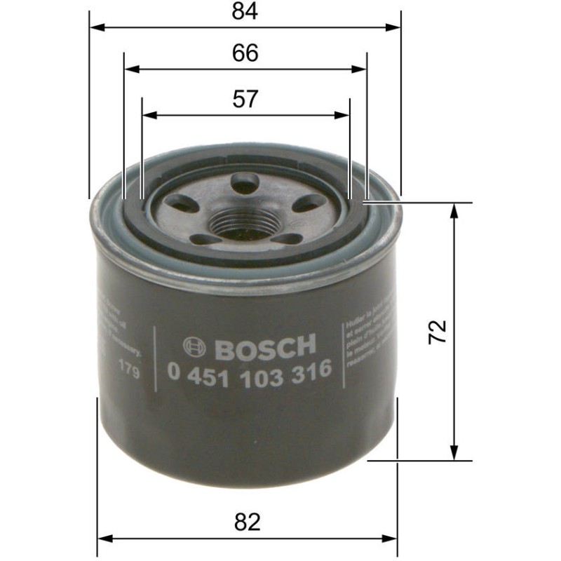 P3316 FILTRE HUILE OPEL