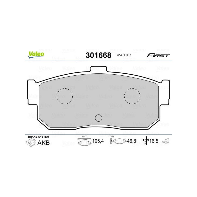 PLAQ FREIN FIRST INFINITI I30