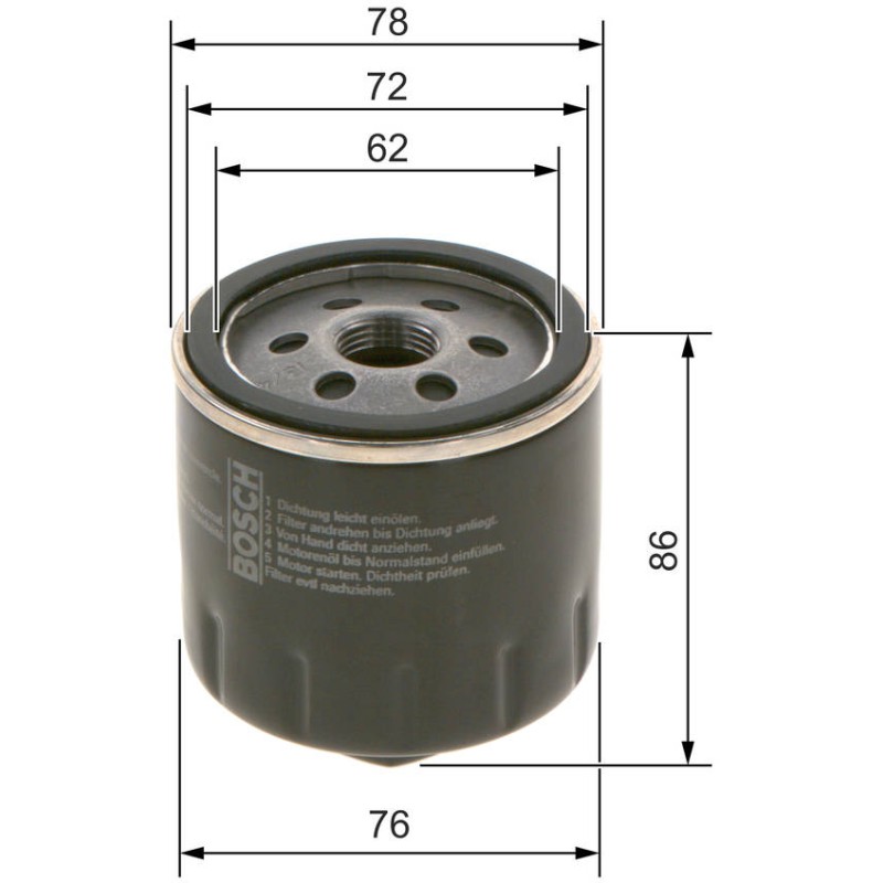 P3318 FILTRE HUILE VW