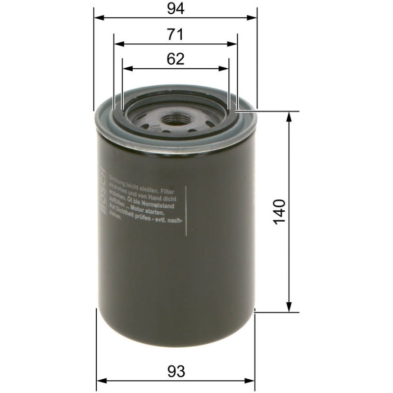 P4065 FILTRE HUILE PL MAN