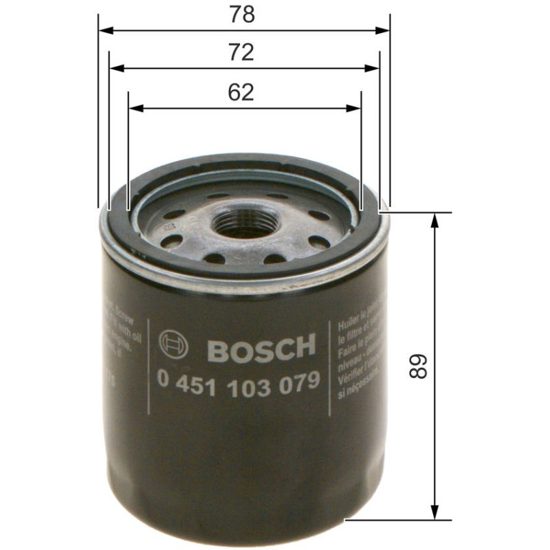 P3079 FILTRE HUILE PSA OPEL RENAULT