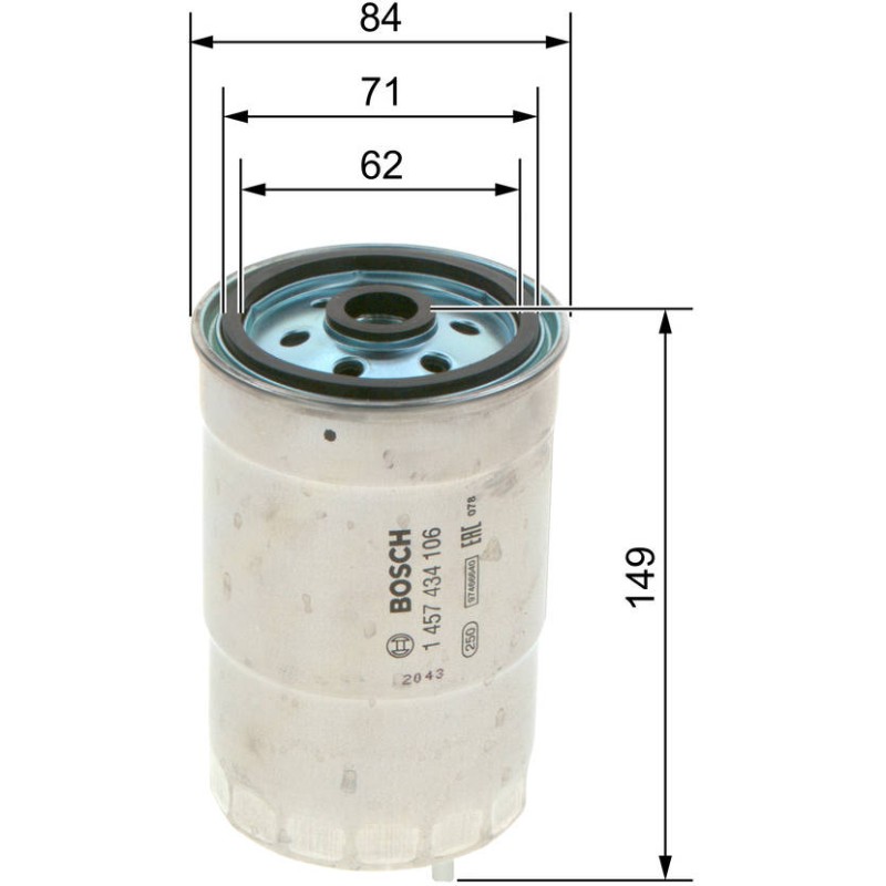 N4106 FILTRE DIESEL FIAT