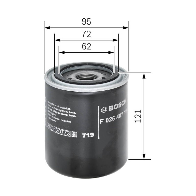 P7198 FILTRE HUILE NISSAN