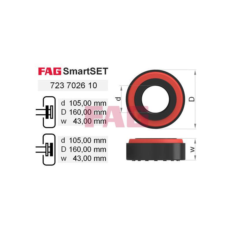 KIT ROULEMENTS DE ROUE PL FAG SMART