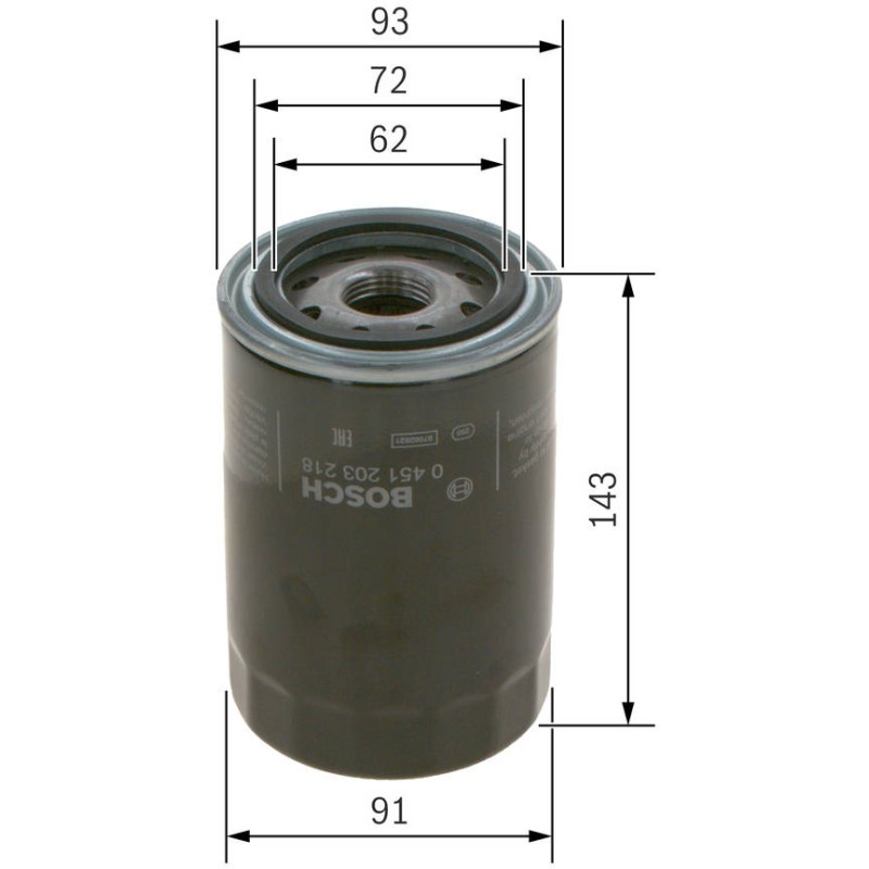 P3218 FILTRE HUILE PORSCHE