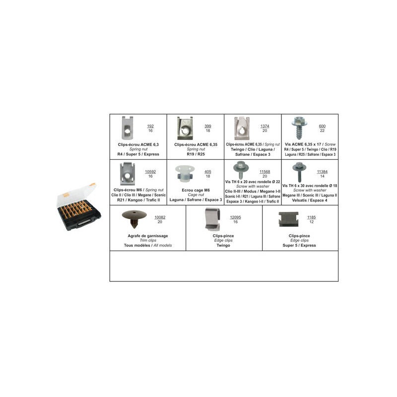 COFFRET NO.56 CARENAGE RENAULT