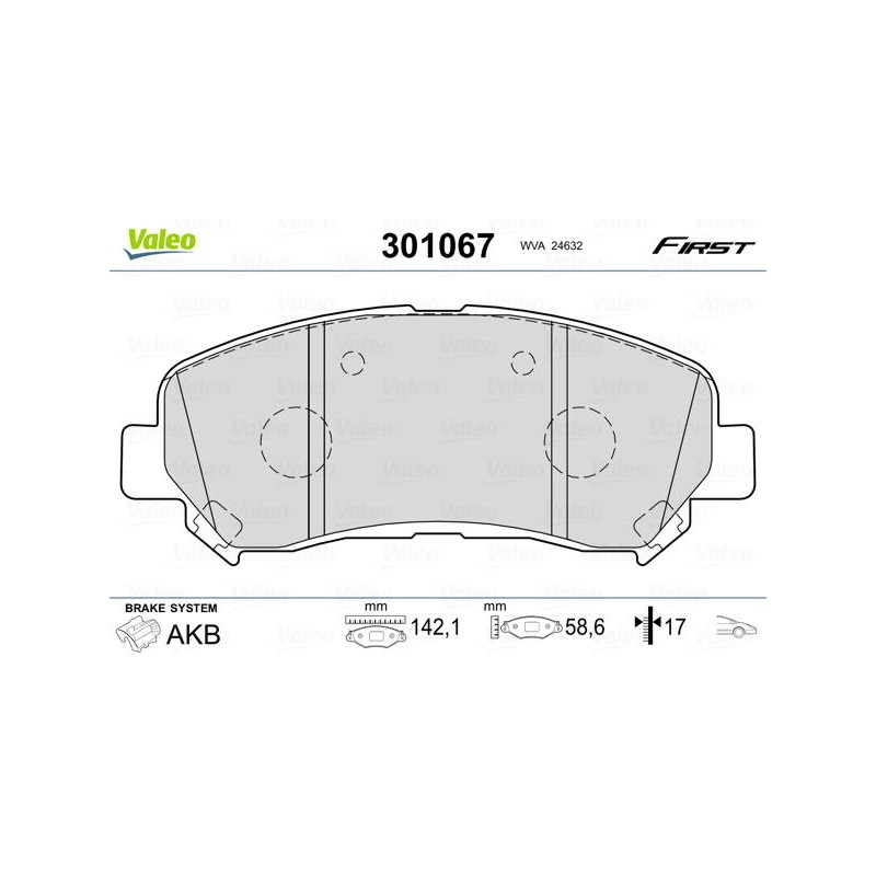 PLAQ FREIN FIRST NISSAN QASHQAI