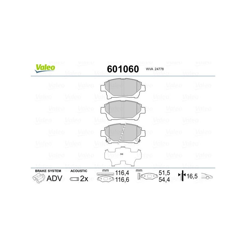 PLAQ FREIN TOYO IQ 1.0.1.33.14D 01