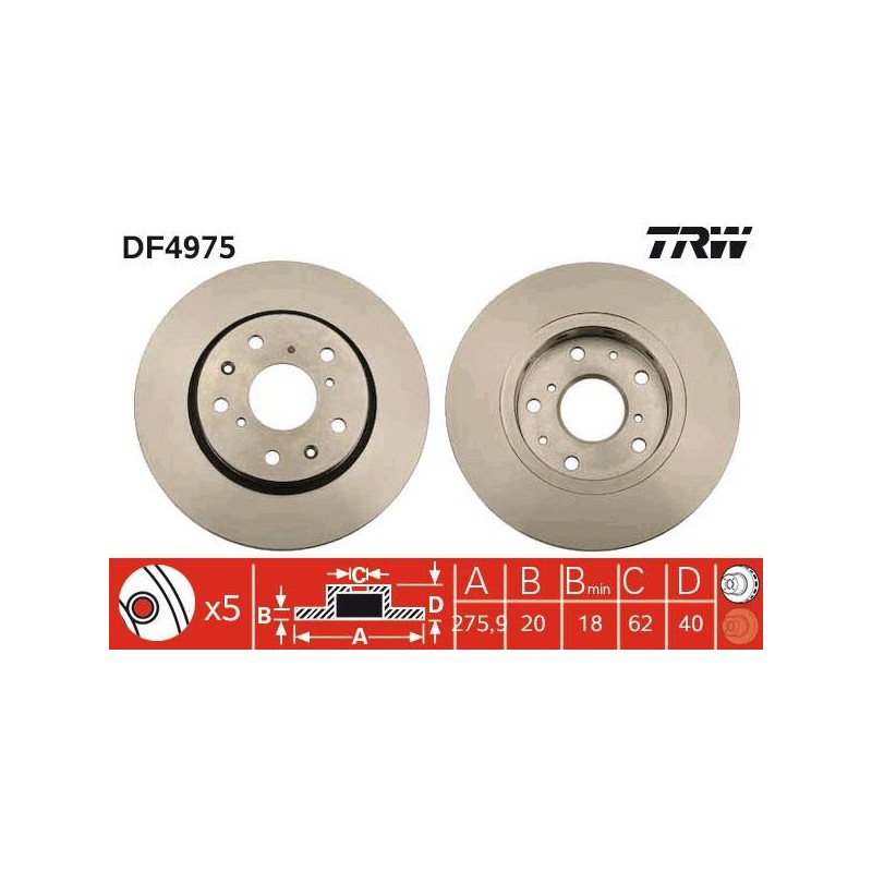 REMPLACE PAR DF7398 PAIRE DE DISQUE