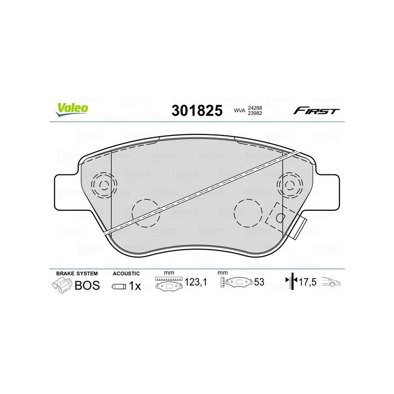 PLAQ FREIN FIRST OPEL CORSA 1