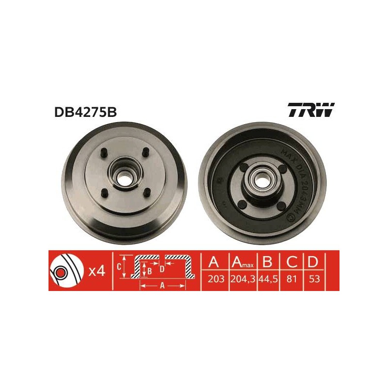 TAMBOUR DE FREIN + ROUL.