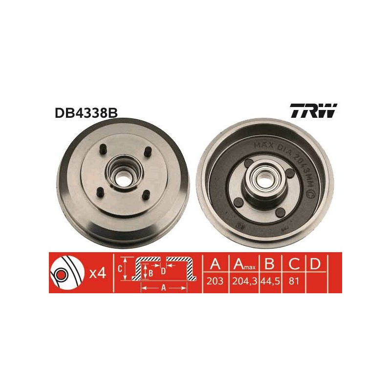 TAMBOUR DE FREIN + ROUL.