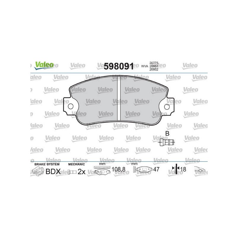 PLAQ FREIN FIAT PANDA. RITMO. UNO
