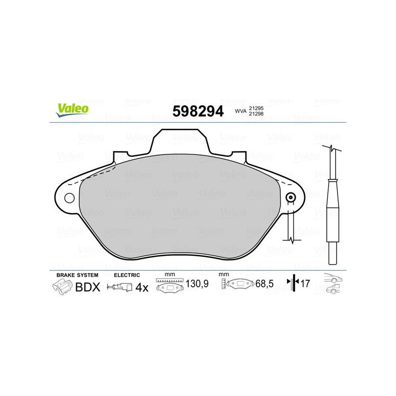 PLAQ FREIN RENA CLIO II. PEUG 605