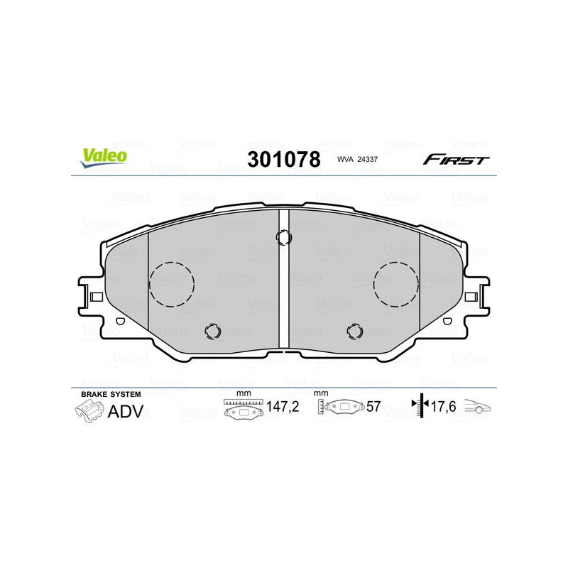 PLAQ FREIN FIRST TOYOTA RAV4 III