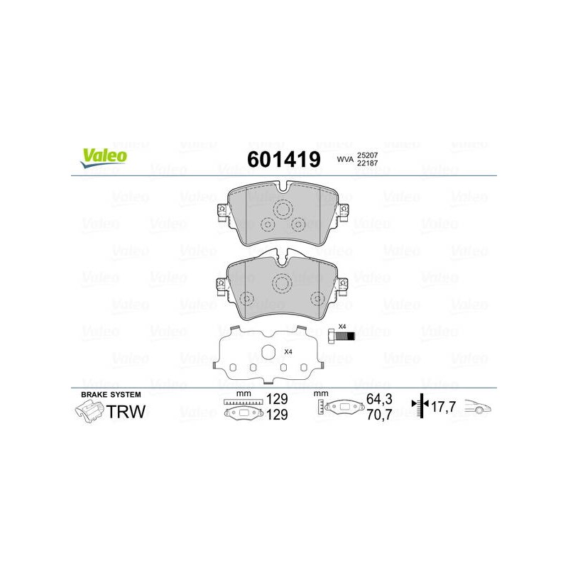 PLAQ FR BMW SERIE 2 (F45) / MINI F5