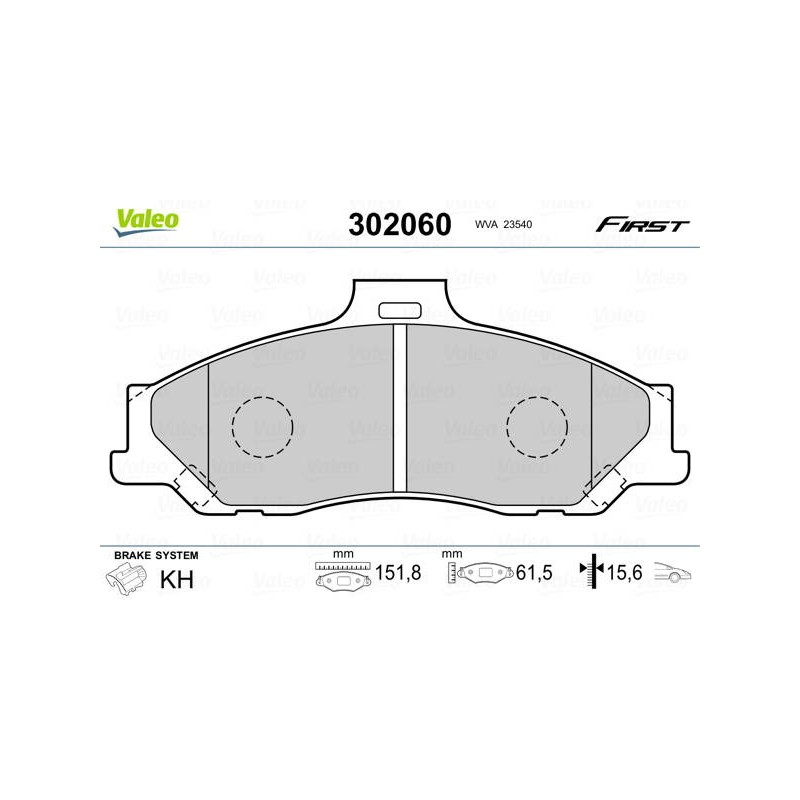 PLAQ FREIN FIRST FORD RANGER 10.98
