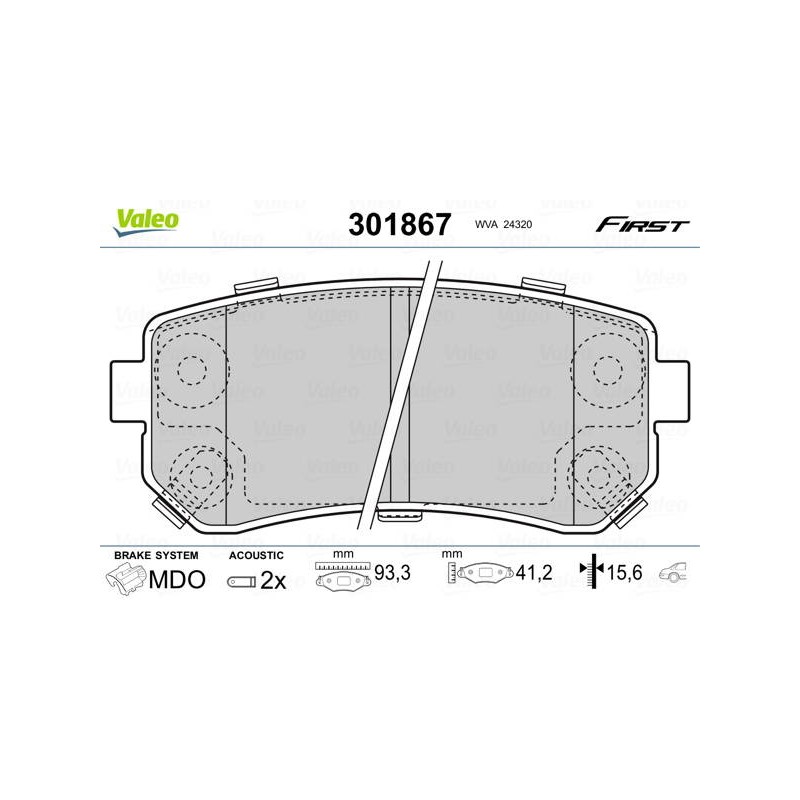 PLAQ FREIN FIRST HYUNDAI IX20