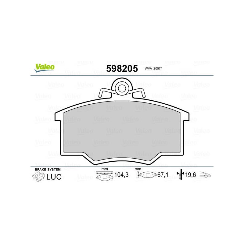 PLAQ FREIN VOLV 340. 343. 345. 360