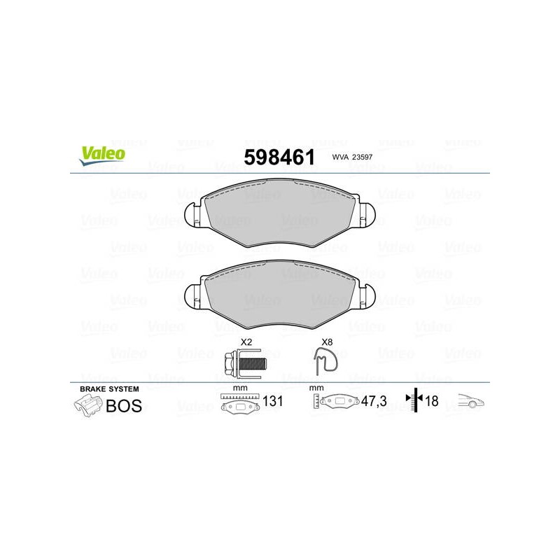 PLAQ FR PEUGEOT 206. 206 PLUS AV