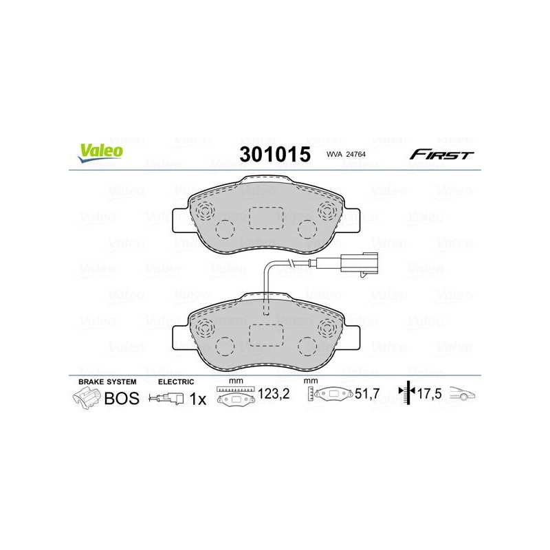 PLAQ FREIN FIRST FIAT PANDA
