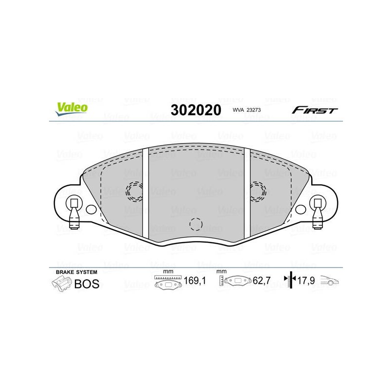 PLAQ FREIN FIRST CITROEN C5 10.00