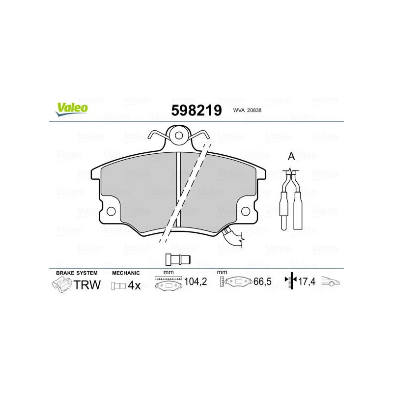 PLAQ FREIN ALFA 145.146. FIAT PUNTO