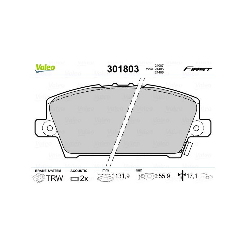 PLAQ FREIN FIRST HONDA CIVIC VII
