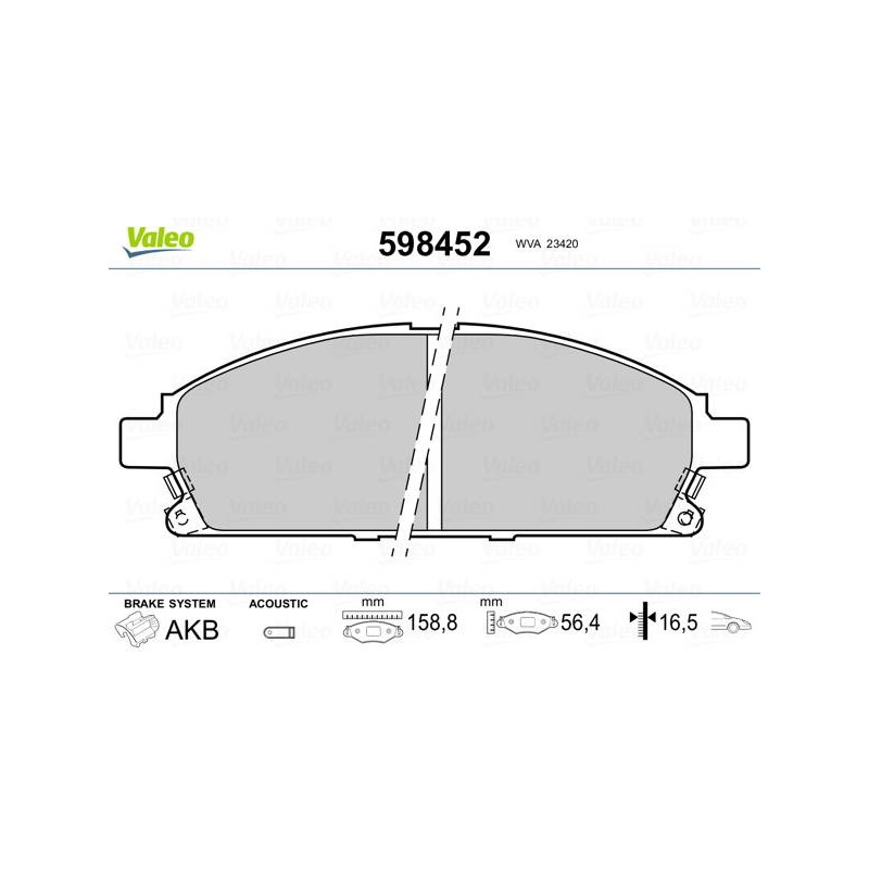 PLAQ FREIN NISS PATHFINDER. X-TRAIL