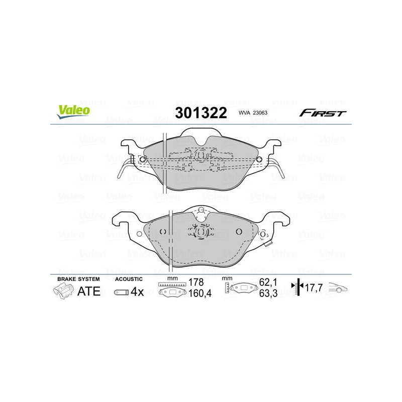 PLAQ FREIN FIRST OPEL ASTRA G