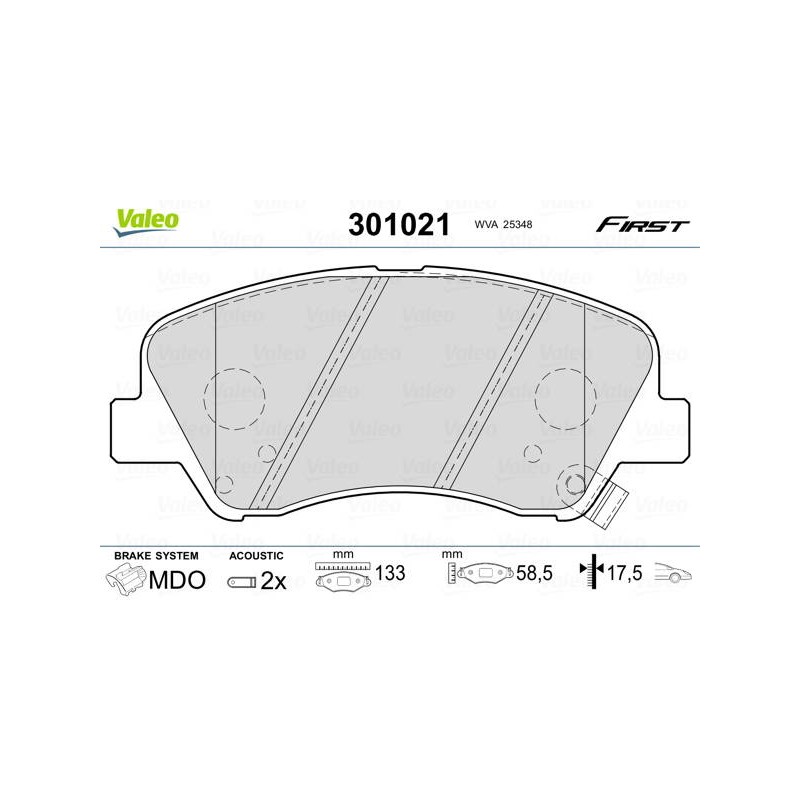 PLAQ FREIN FIRST KIA RIO