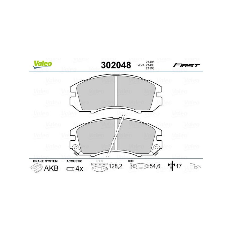PLAQ FREIN FIRST ISUZU IMPREZA 01.9