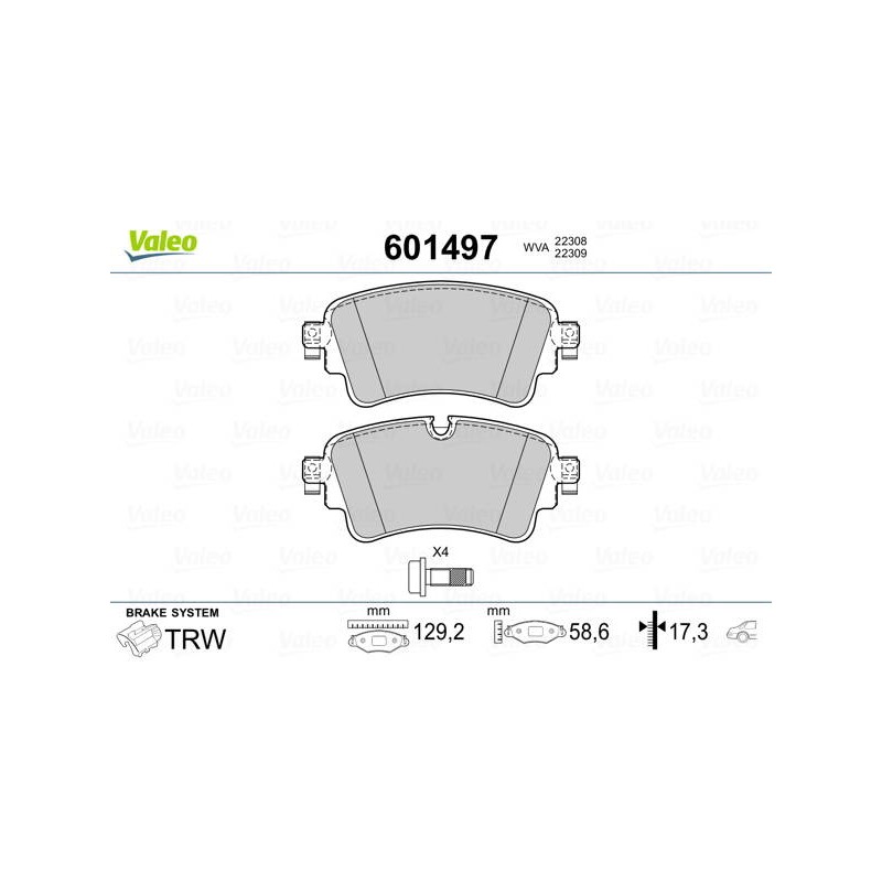 PLAQ FR AUDI A4 (B9) / Q7 (4M) AR