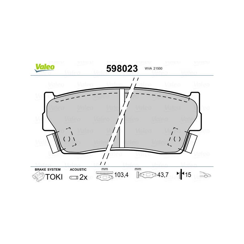 PLAQ FREIN SUZU X90. VITARA